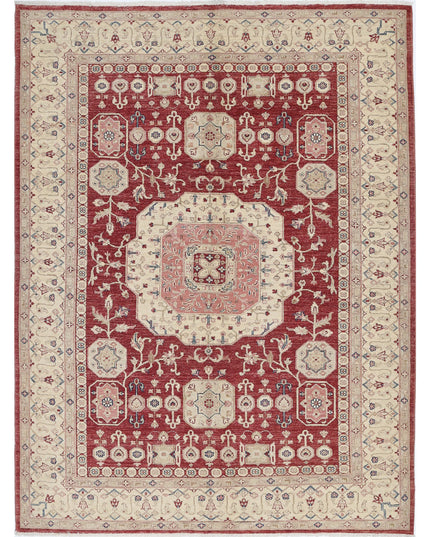 Ziegler 5' 9" X 7' 5" Hand Knotted Wool Rug 5' 9" X 7' 5" (175 X 226) / Red / Wool