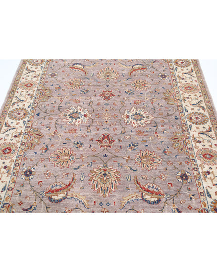 Ziegler 5' 6" X 7' 6" Hand Knotted Wool Rug 5' 6" X 7' 6" (168 X 229) / Grey / Wool