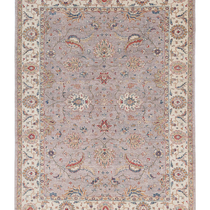 Ziegler 5' 6" X 7' 6" Hand Knotted Wool Rug 5' 6" X 7' 6" (168 X 229) / Grey / Wool