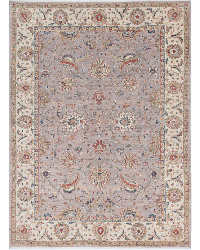 Ziegler 5' 6" X 7' 6" Hand Knotted Wool Rug 5' 6" X 7' 6" (168 X 229) / Grey / Wool