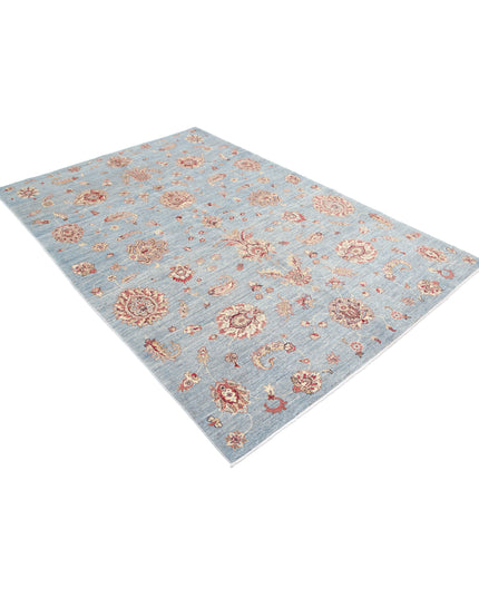 Ziegler 5' 5" X 8' 0" Hand Knotted Wool Rug 5' 5" X 8' 0" (165 X 244) / Blue / Wool