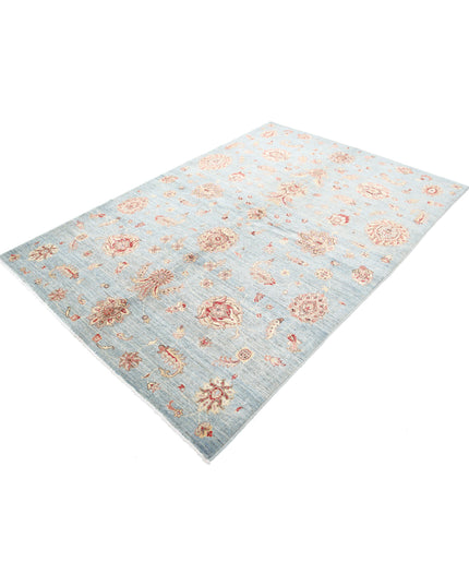 Ziegler 5' 5" X 8' 0" Hand Knotted Wool Rug 5' 5" X 8' 0" (165 X 244) / Blue / Wool