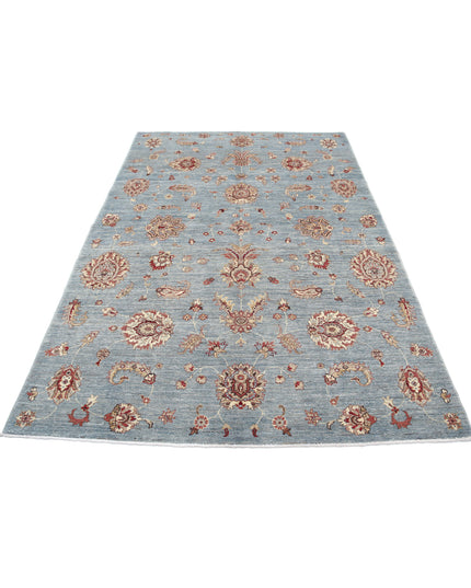 Ziegler 5' 5" X 8' 0" Hand Knotted Wool Rug 5' 5" X 8' 0" (165 X 244) / Blue / Wool