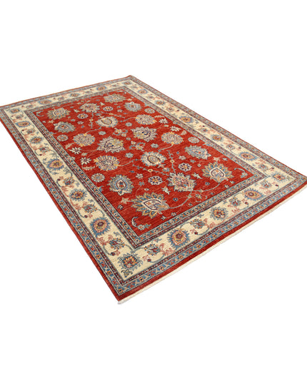 Ziegler 5' 5" X 7' 9" Hand Knotted Wool Rug 5' 5" X 7' 9" (165 X 236) / Red / Wool