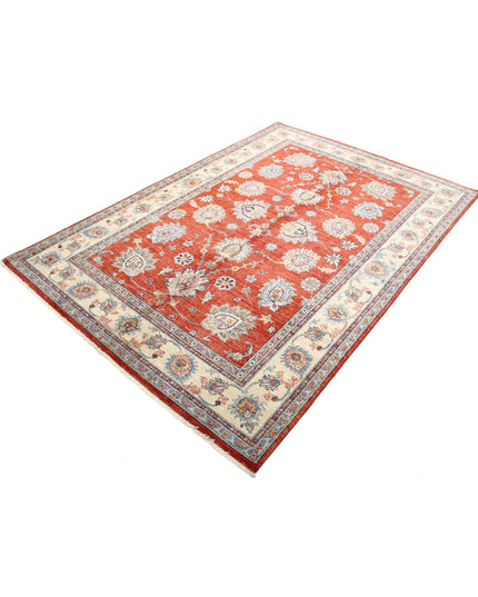 Ziegler 5' 5" X 7' 9" Hand Knotted Wool Rug 5' 5" X 7' 9" (165 X 236) / Red / Wool