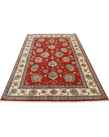 Ziegler 5' 5" X 7' 9" Hand Knotted Wool Rug 5' 5" X 7' 9" (165 X 236) / Red / Wool