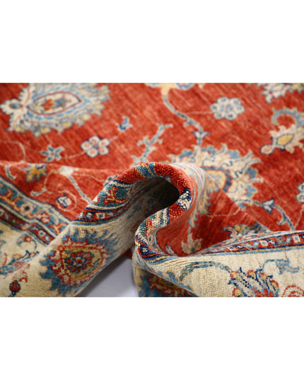 Ziegler 5' 5" X 7' 9" Hand Knotted Wool Rug 5' 5" X 7' 9" (165 X 236) / Red / Wool