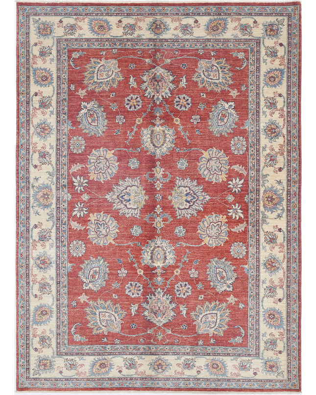 Ziegler 5' 5" X 7' 9" Hand Knotted Wool Rug 5' 5" X 7' 9" (165 X 236) / Red / Wool