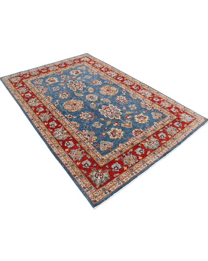 Ziegler 5' 4" X 7' 9" Hand Knotted Wool Rug 5' 4" X 7' 9" (162 X 236) / Blue / Wool