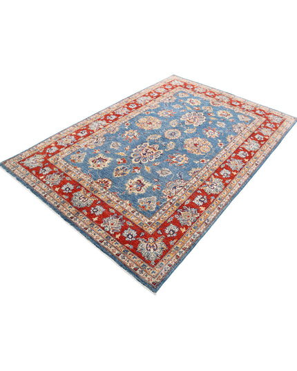 Ziegler 5' 4" X 7' 9" Hand Knotted Wool Rug 5' 4" X 7' 9" (162 X 236) / Blue / Wool