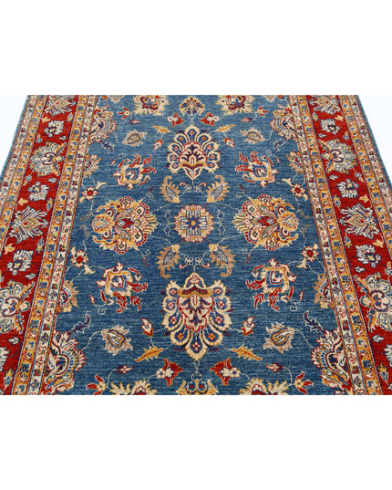Ziegler 5' 4" X 7' 9" Hand Knotted Wool Rug 5' 4" X 7' 9" (162 X 236) / Blue / Wool