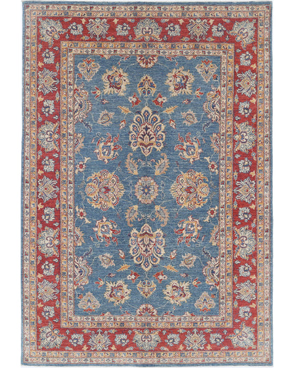 Ziegler 5' 4" X 7' 9" Hand Knotted Wool Rug 5' 4" X 7' 9" (162 X 236) / Blue / Wool