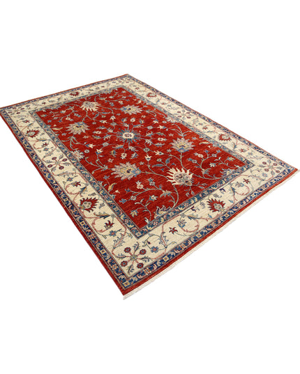 Ziegler 5' 6" X 7' 8" Hand Knotted Wool Rug 5' 6" X 7' 8" (168 X 234) / Red / Wool