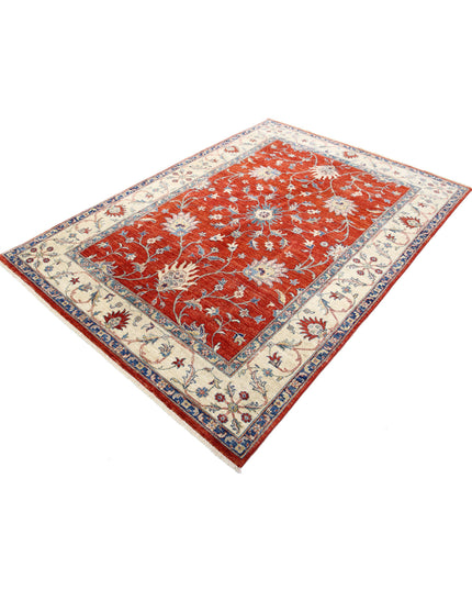 Ziegler 5' 6" X 7' 8" Hand Knotted Wool Rug 5' 6" X 7' 8" (168 X 234) / Red / Wool