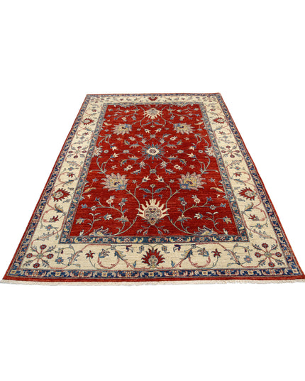 Ziegler 5' 6" X 7' 8" Hand Knotted Wool Rug 5' 6" X 7' 8" (168 X 234) / Red / Wool