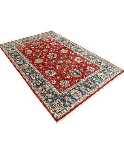 Ziegler 5' 5" X 7' 10" Hand Knotted Wool Rug 5' 5" X 7' 10" (165 X 239) / Red / Wool