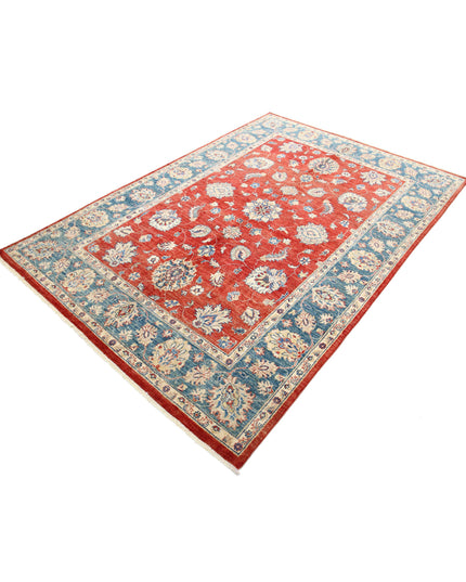 Ziegler 5' 5" X 7' 10" Hand Knotted Wool Rug 5' 5" X 7' 10" (165 X 239) / Red / Wool
