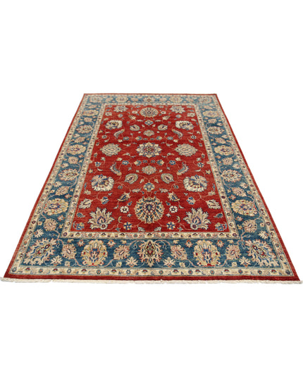 Ziegler 5' 5" X 7' 10" Hand Knotted Wool Rug 5' 5" X 7' 10" (165 X 239) / Red / Wool