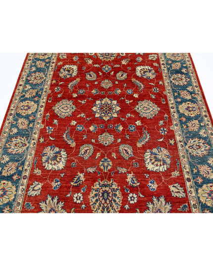 Ziegler 5' 5" X 7' 10" Hand Knotted Wool Rug 5' 5" X 7' 10" (165 X 239) / Red / Wool