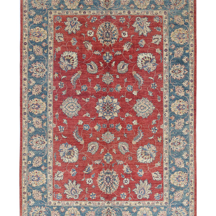 Ziegler 5' 5" X 7' 10" Hand Knotted Wool Rug 5' 5" X 7' 10" (165 X 239) / Red / Wool