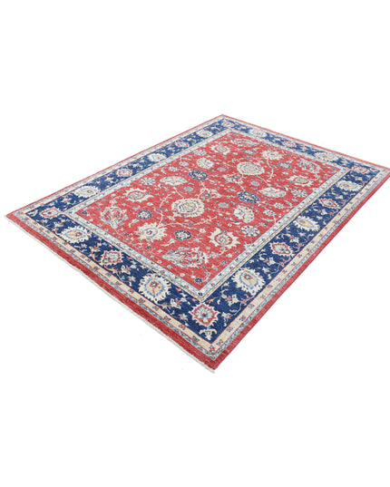 Ziegler 5' 5" X 7' 4" Hand Knotted Wool Rug 5' 5" X 7' 4" (165 X 223) / Red / Wool