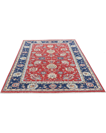 Ziegler 5' 5" X 7' 4" Hand Knotted Wool Rug 5' 5" X 7' 4" (165 X 223) / Red / Wool