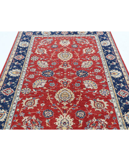 Ziegler 5' 5" X 7' 4" Hand Knotted Wool Rug 5' 5" X 7' 4" (165 X 223) / Red / Wool