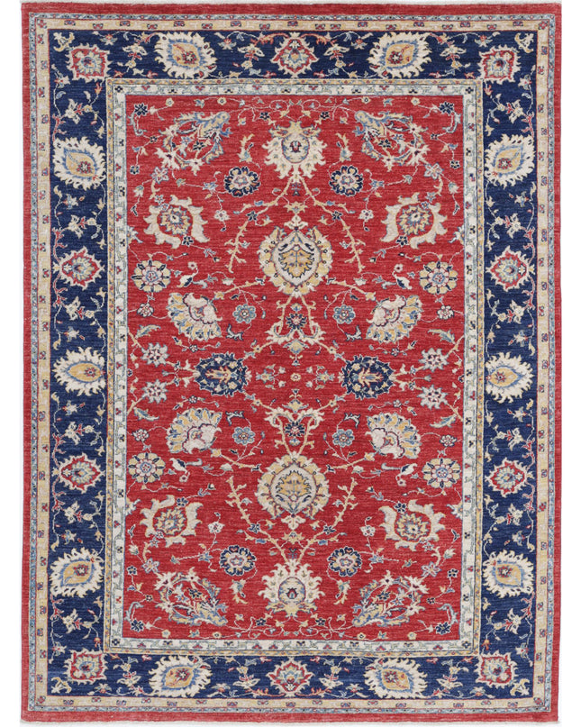 Ziegler 5' 5" X 7' 4" Hand Knotted Wool Rug 5' 5" X 7' 4" (165 X 223) / Red / Wool