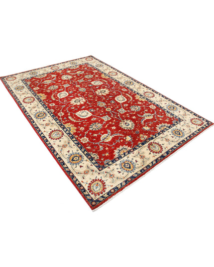 Ziegler 5' 6" X 8' 3" Hand Knotted Wool Rug 5' 6" X 8' 3" (168 X 251) / Red / Wool