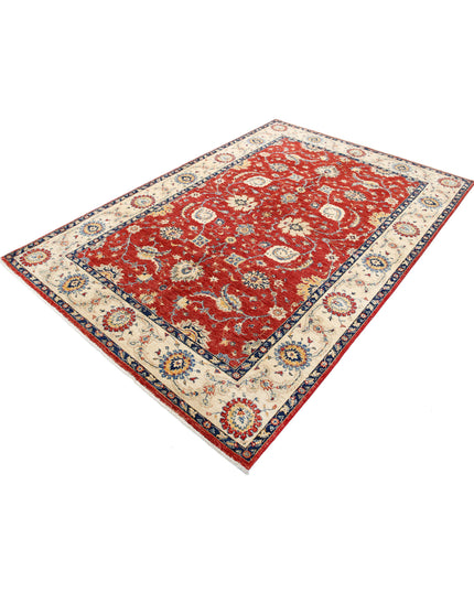 Ziegler 5' 6" X 8' 3" Hand Knotted Wool Rug 5' 6" X 8' 3" (168 X 251) / Red / Wool
