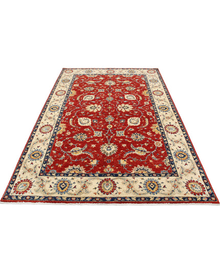 Ziegler 5' 6" X 8' 3" Hand Knotted Wool Rug 5' 6" X 8' 3" (168 X 251) / Red / Wool