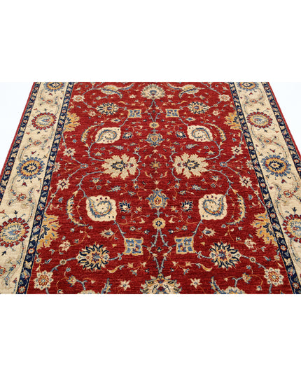 Ziegler 5' 6" X 8' 3" Hand Knotted Wool Rug 5' 6" X 8' 3" (168 X 251) / Red / Wool
