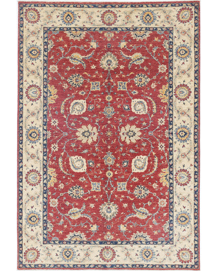 Ziegler 5' 6" X 8' 3" Hand Knotted Wool Rug 5' 6" X 8' 3" (168 X 251) / Red / Wool