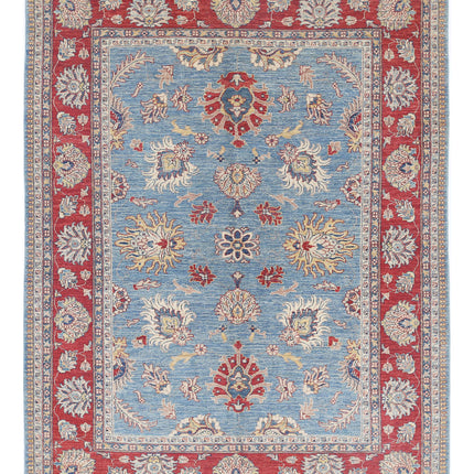 Ziegler 5' 7" X 7' 4" Hand Knotted Wool Rug 5' 7" X 7' 4" (170 X 223) / Blue / Wool