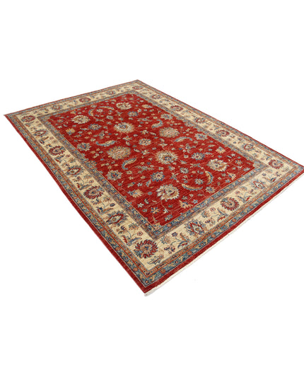 Ziegler 5' 9" X 7' 10" Hand Knotted Wool Rug 5' 9" X 7' 10" (175 X 239) / Red / Wool