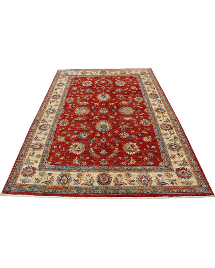 Ziegler 5' 9" X 7' 10" Hand Knotted Wool Rug 5' 9" X 7' 10" (175 X 239) / Red / Wool