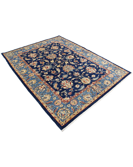 Ziegler 5' 9" X 7' 8" Hand Knotted Wool Rug 5' 9" X 7' 8" (175 X 234) / Blue / Wool