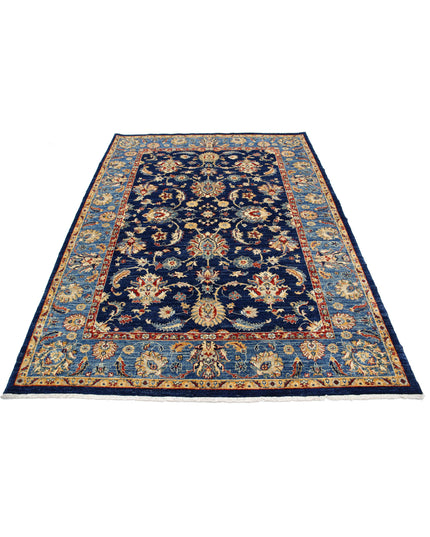 Ziegler 5' 9" X 7' 8" Hand Knotted Wool Rug 5' 9" X 7' 8" (175 X 234) / Blue / Wool
