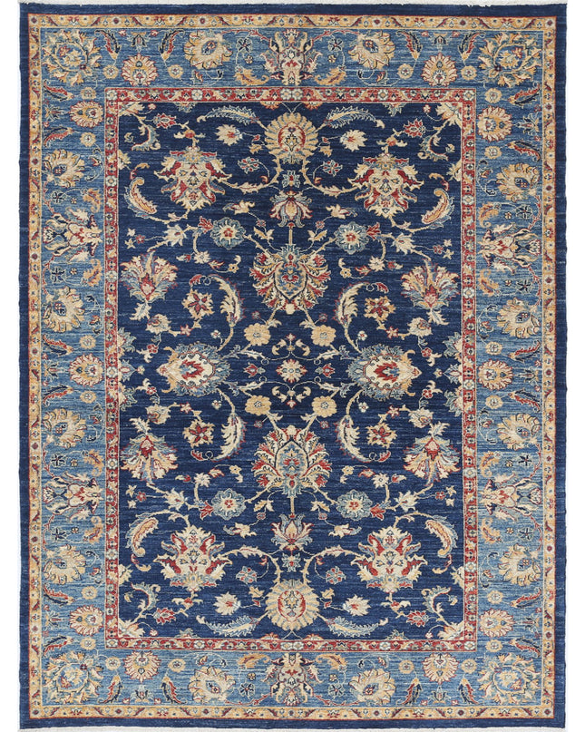 Ziegler 5' 9" X 7' 8" Hand Knotted Wool Rug 5' 9" X 7' 8" (175 X 234) / Blue / Wool