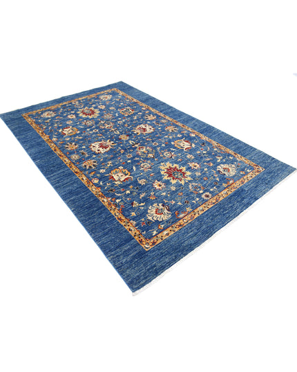 Ziegler 5' 7" X 8' 2" Hand Knotted Wool Rug 5' 7" X 8' 2" (170 X 249) / Blue / Wool