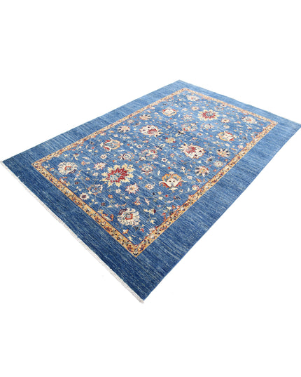 Ziegler 5' 7" X 8' 2" Hand Knotted Wool Rug 5' 7" X 8' 2" (170 X 249) / Blue / Wool