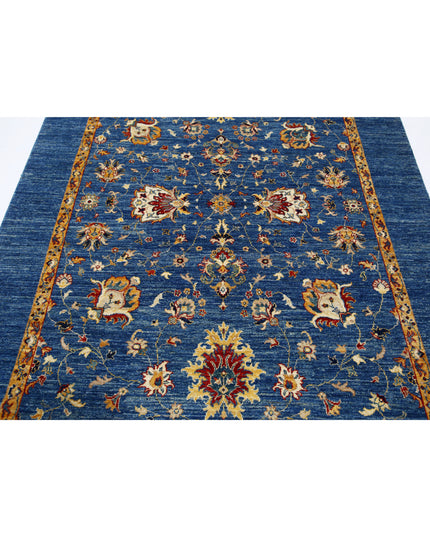 Ziegler 5' 7" X 8' 2" Hand Knotted Wool Rug 5' 7" X 8' 2" (170 X 249) / Blue / Wool