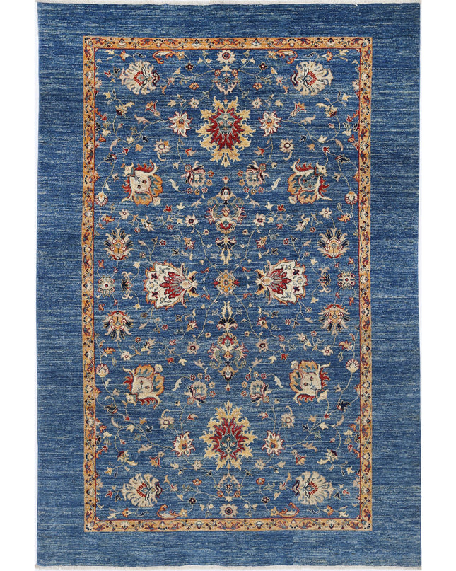 Ziegler 5' 7" X 8' 2" Hand Knotted Wool Rug 5' 7" X 8' 2" (170 X 249) / Blue / Wool