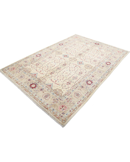 Ziegler 5' 6" X 8' 3" Hand Knotted Wool Rug 5' 6" X 8' 3" (168 X 251) / Ivory / Wool