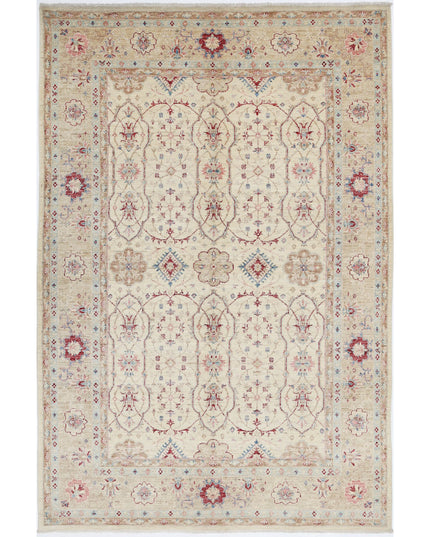 Ziegler 5' 6" X 8' 3" Hand Knotted Wool Rug 5' 6" X 8' 3" (168 X 251) / Ivory / Wool
