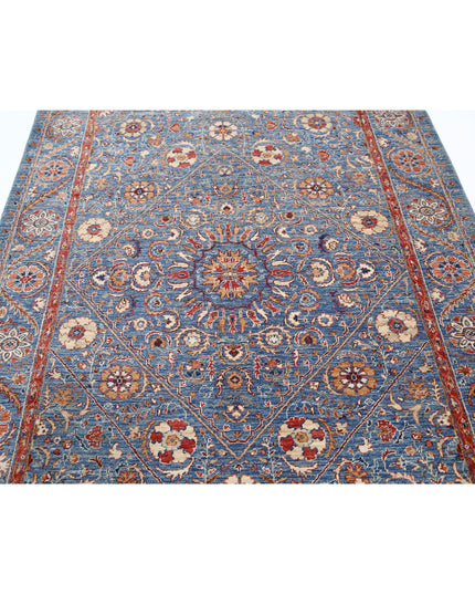Ziegler 5' 8" X 7' 10" Hand Knotted Wool Rug 5' 8" X 7' 10" (173 X 239) / Blue / Wool