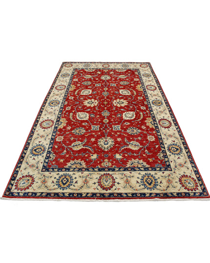 Ziegler 5' 7" X 8' 6" Hand Knotted Wool Rug 5' 7" X 8' 6" (170 X 259) / Red / Wool