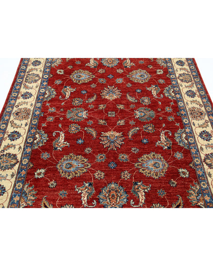 Ziegler 5' 6" X 7' 8" Hand Knotted Wool Rug 5' 6" X 7' 8" (168 X 234) / Red / Wool