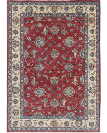 Ziegler 5' 6" X 7' 8" Hand Knotted Wool Rug 5' 6" X 7' 8" (168 X 234) / Red / Wool
