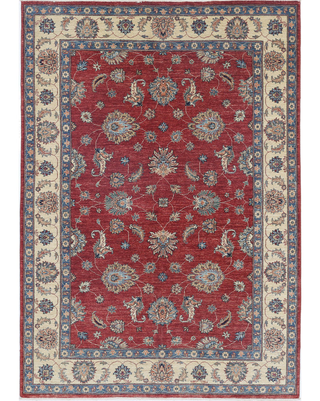 Ziegler 5' 6" X 7' 8" Hand Knotted Wool Rug 5' 6" X 7' 8" (168 X 234) / Red / Wool